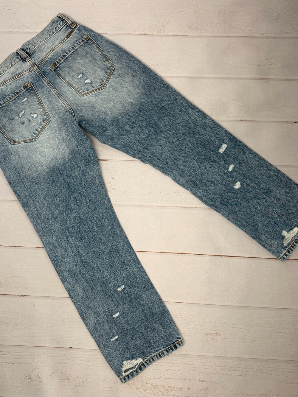 KanCan Trevie Ultra High Rise Straight Leg Distressed Jeans Size 3/25 - Picture 5 of 9